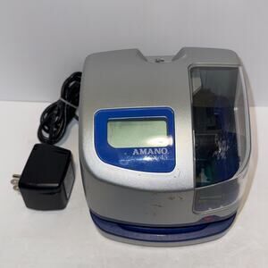 Amano TCX-45 Digital Clock Atomic Time Date Stamp Series PIX-10 TESTED, WORKS